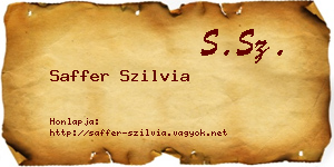 Saffer Szilvia névjegykártya