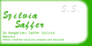szilvia saffer business card